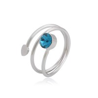 Apzeltīts gredzens ar Swarovski kristāliem